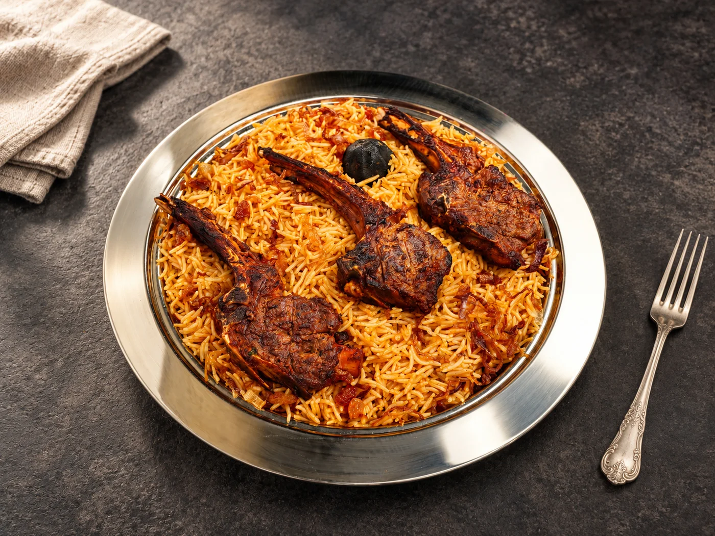 Lamb Chops With Rice